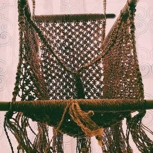 Vintage Macrame Kids/ Toddler Swing